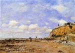 Eugene Boudin  - Bilder Gemälde - The Shore at Villerville