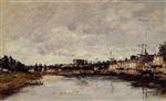 Eugene Boudin  - Bilder Gemälde - The Somme at Saint-Valery-sur-Somme