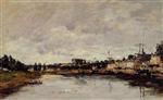 Eugene Boudin  - Bilder Gemälde - The Somme at Saint-Valery-sur-Somme