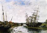 Eugene Boudin  - Bilder Gemälde - The Toques, Low Tide