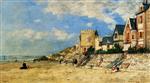 Eugene Boudin  - Bilder Gemälde - The Tour Malakoff and the Trouville Shore