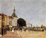 Eugene Boudin  - Bilder Gemälde - The Town of Dordrecht