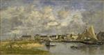 Eugene Boudin  - Bilder Gemälde - Trouville Harbour