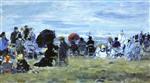 Eugene Boudin  - Bilder Gemälde - Trouville, Beach Scene