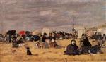 Eugene Boudin  - Bilder Gemälde - Trouville, Beach Scene