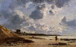Eugene Boudin  - Bilder Gemälde - Trouville, Black Rocks