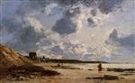 Eugene Boudin  - Bilder Gemälde - Trouville, Black Rocks