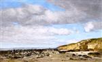 Eugene Boudin  - Bilder Gemälde - Trouville, Shore and Rocks