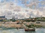 Eugene Boudin  - Bilder Gemälde - Trouville, the Deauville Ferry
