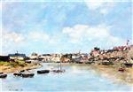 Eugene Boudin  - Bilder Gemälde - Trouville, the Port