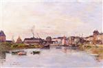 Eugene Boudin  - Bilder Gemälde - Trouville, the Port