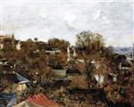 Eugene Boudin  - Bilder Gemälde - Trouville, View from the Heights