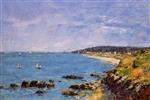 Eugene Boudin  - Bilder Gemälde - Trouville, View from the Heights