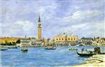 Bild:Venice, the Campanile, the Ducal Palace and the Piazzetta, View from San Giorgio