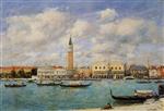 Eugene Boudin  - Bilder Gemälde - Venice, the Campanile, View of Canal San Marco from San Giorgio