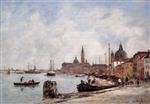 Eugene Boudin  - Bilder Gemälde - Venice, the Dock of the Guidecca