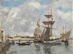Eugene Boudin  - Bilder Gemälde - Venice, The Grand Canal