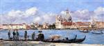 Eugene Boudin  - Bilder Gemälde - Venice, The Salute and the Douane, the Guidecca from the Rear, View from the Grand Canal