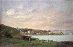 Eugene Boudin  - Bilder Gemälde - View at Saint-Quay-Portriaux