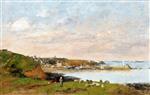 Eugene Boudin  - Bilder Gemälde - View of Portrieux