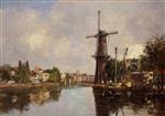 Eugene Boudin  - Bilder Gemälde - View of Rotterdam