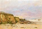 Eugene Boudin  - Bilder Gemälde - Villerville, the Shore