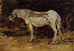 Eugene Boudin  - Bilder Gemälde - White Horse