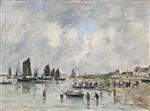 Eugene Boudin  - Bilder Gemälde - Étaples