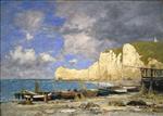 Eugene Boudin  - Bilder Gemälde - Étretat