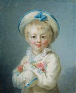 Jean Honore Fragonard - Bilder Gemälde - A Boy as Pierrot