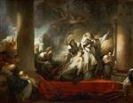 Jean Honore Fragonard - Bilder Gemälde - Coresus Sacrificing Himself to Save Callirhoe