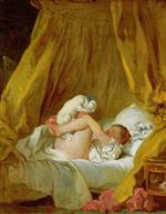 Jean Honore Fragonard - Bilder Gemälde - Girl with a Dog