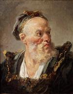 Jean Honore Fragonard  - Bilder Gemälde - Kopf eines alten Mannes