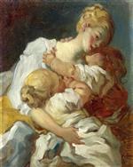 Jean Honore Fragonard  - Bilder Gemälde - Mother Kiss