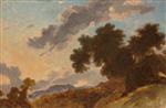 Jean Honore Fragonard  - Bilder Gemälde - Mountain Landscape at Sunset