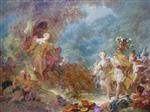 Jean Honore Fragonard  - Bilder Gemälde - Rinaldo in the Gardens of Armida