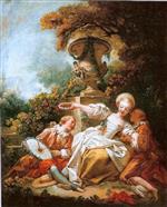 Jean Honore Fragonard  - Bilder Gemälde - The Fascinated Coquette
