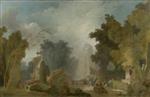 Jean Honore Fragonard  - Bilder Gemälde - The Fete at Saint-Cloud 