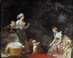 Jean Honore Fragonard  - Bilder Gemälde - The First Steps