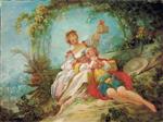 Jean Honore Fragonard  - Bilder Gemälde - The Happy Lovers