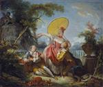 Jean Honore Fragonard  - Bilder Gemälde - The Musical Contest