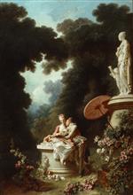 Jean Honore Fragonard  - Bilder Gemälde - The Progress of Love, The Confession