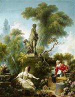 Jean Honore Fragonard  - Bilder Gemälde - The Progress of Love, The Meeting