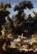 Jean Honore Fragonard  - Bilder Gemälde - The Progress of Love, The Pursuit