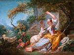 Jean Honore Fragonard  - Bilder Gemälde - The Shepherdess