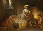 Jean Honore Fragonard  - Bilder Gemälde - The Visit to the Wet Nurse
