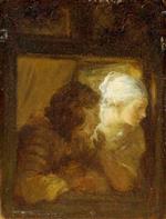 Jean Honore Fragonard  - Bilder Gemälde - Young Couple at the Window