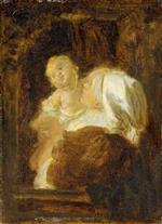Jean Honore Fragonard  - Bilder Gemälde - Young Woman with a Child
