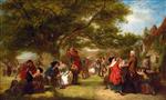 William Powell Frith - Bilder Gemälde - An English Merrymaking a Hundred Years Ago