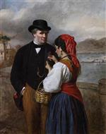 William Powell Frith - Bilder Gemälde - In Naples, Portrait of the Artist